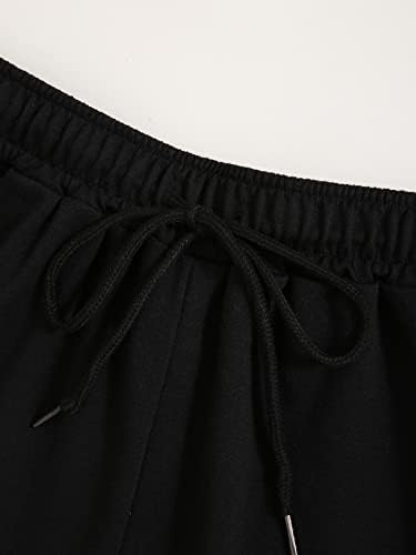 Cozyease feminino plus size letra gráfica Casa de tração alta shorts longos shorts rastrear shorts