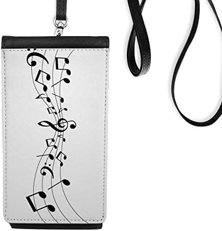 DANCG MUSIC 5-LE STAPEL PELE POLETELT Smartphone pendurada em couro falso preto