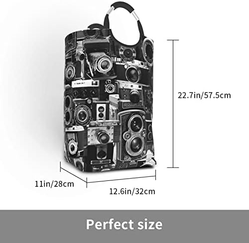 Coleta de câmera legal pacote de roupas sujas, dobrável, com alça, adequado para o armazenamento em casa do armário do banheiro