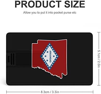 Arkansas State Flag Mapa Memória USB Stick Business Flash-Drives Cartão de crédito Card cartão bancário forma