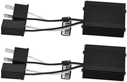 ZRQYHN 2 PCS Decodificador de farol de LED LED faróis anti -Jamming Aluminium Shell Car Plug e reproduz 1,8 x 1,4 x 0,6in para