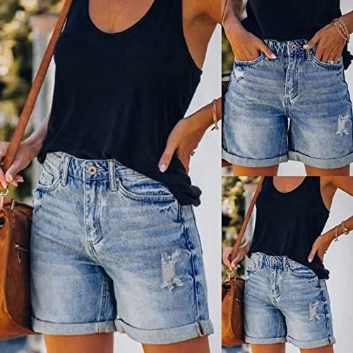 Denim Shorts Mulheres Summer Summer Casual High Wistist