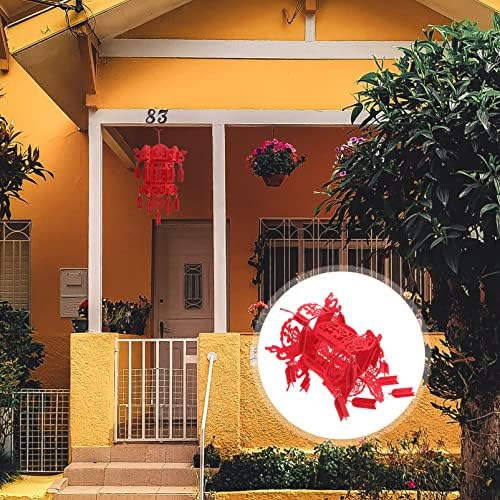 Decorações de lanternas chinesas vermelhas de 2 peças para o ano novo de ano novo festival de primavera no festival de casamento