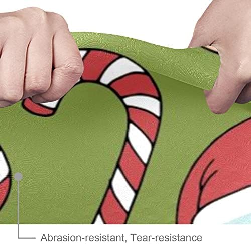 Siebzeh Christmas meias Candies Santa Claus Verde Verde Premium Premium de Yoga Espessista MAT ECO AMPLICAÇÃO DE RORBO