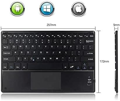 Teclado de onda de caixa compatível com Micromax X778 - Teclado Slimkeys Bluetooth com trackpad, teclado portátil com trackpad