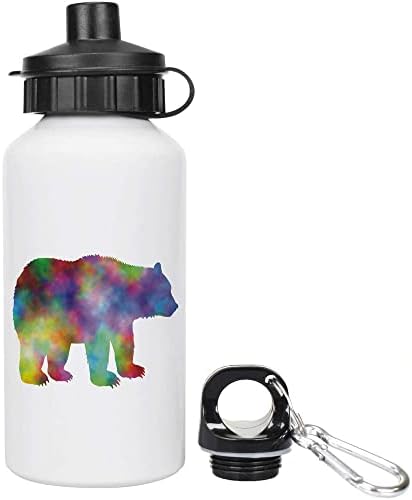 Azeeda 400ml 'urso colorido' garrafa de água / bebida reutilizável