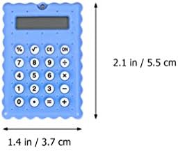 Kisangel adolescente menina presente 4pcs Mini calculadora portátil Tamanho de bolso de plástico portátil calculadora de mão de mão para estudantes para crianças Ferramentas de aprendizado educacional Stoqueador