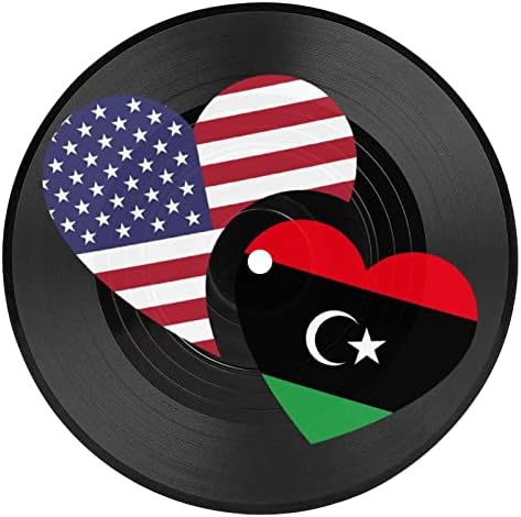 Líbia dos EUA Bandeira CD Coasters Decorações engraçadas de tape