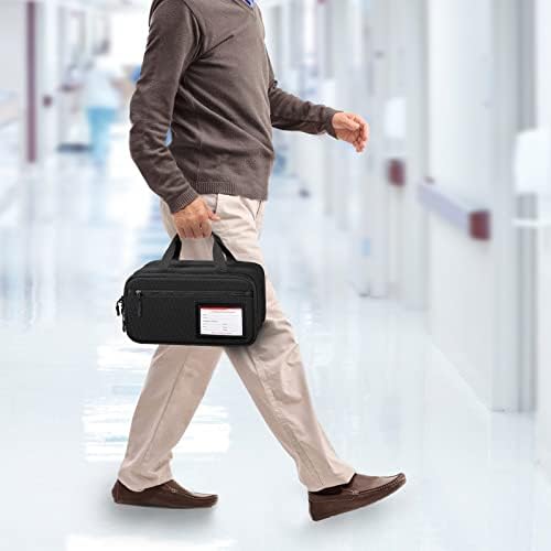 Sithon Pill Darnet Organizer Medicine Storage Medication Travel Transporting Case Manager com alça, bolsos destacáveis