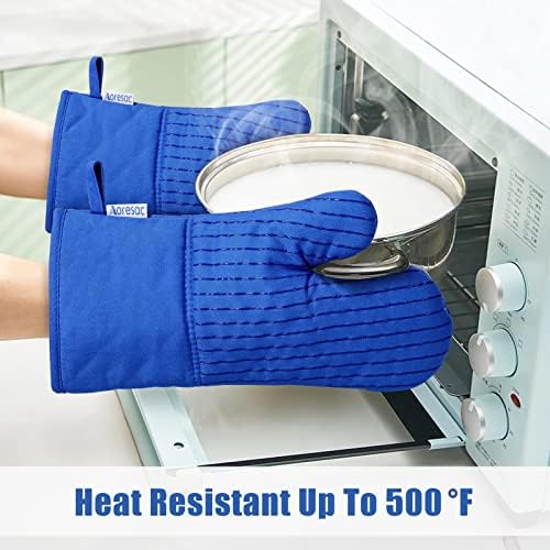 As luvas de forno aeresacos e os suportes de maconha, 500 ° F resistência ao calor e luvas flexíveis de forno para cozinha de