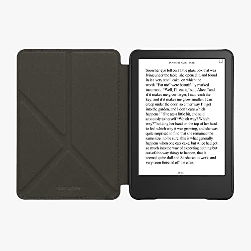 Case de origami kwmobile compatível com a Kindle - Case Ultra Slim Fit PU Cover com Stand - Black