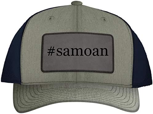Uma liga em torno do Samoan - Hashtag de couro cinza Patch Greated Trucker Hat