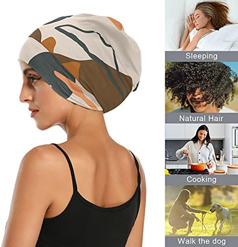 Skull Cap boné do sono de trabalho chapéu de capô para mulheres pintura abstrata Lua Montanha Sleeping Bap Hat Hair Headwear