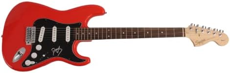 Derek Trucks assinou autógrafo em tamanho grande carro Red Fender Stratocaster GUITAR , Canções de estrada, Peakin 'no beacon,