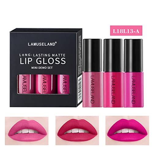 Pacote de Lip Gloss Base 1set Lipstick com maquiagem labial Veludo duradouro High Pigmment Pigmento Nude Impermeável
