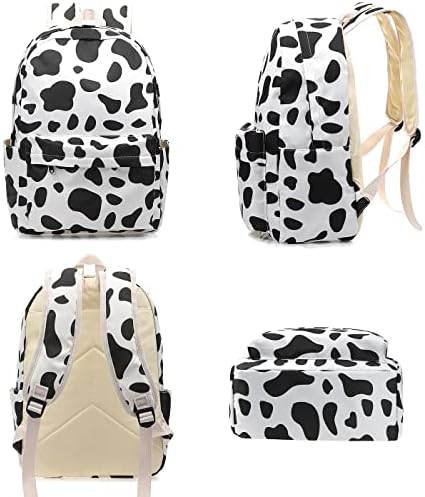 Xinveen Cow School Backpack Laptop Bags de ombro de viagem Bolsa casual resistente a água para camping de caminhadas