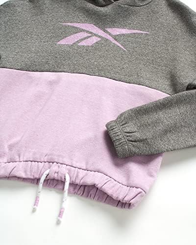 Reebok Girls 'Sweatsuit - 2 peças com capuz de lã e calça de moletom de corredor