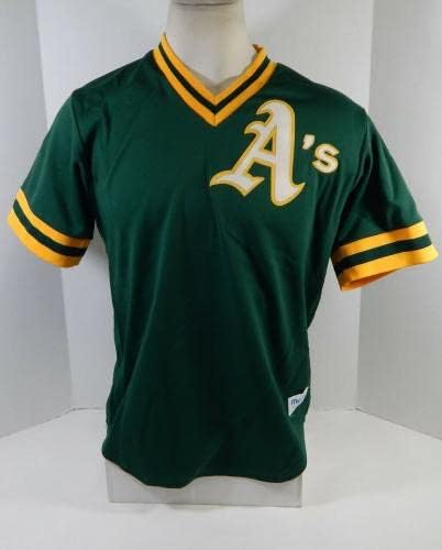 1984-92 Oakland A's Athletics 52 Game usou Jersey Green Batting Practice 196 - Game usado MLB Jerseys