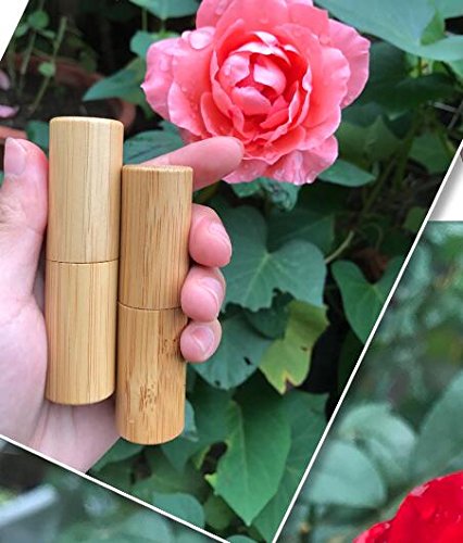 2pcs 4g de bambu vazio de bambu DIY Balmoz de bálsamo Lip Tubes Glos