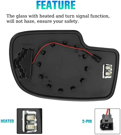 Youxmoto Driver esquerdo e passageiro de vidro lateral aquecido à direita, substituição para 2003-2006 Chevy Silverado Avalanche Suburban 1500 HD 2500 3500 Tahoe GMC Sierra Yukon Cadillac Escalade 88944391