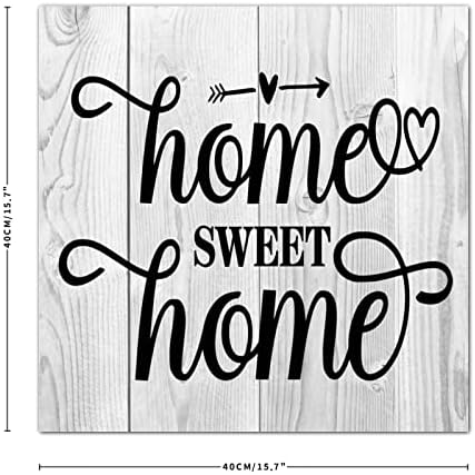 Casa Sweet Home Wood Sinais com citações Positiva Decoração de casa Fazenda Placa de pendura de parede de madeira