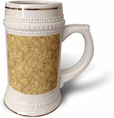 Imagem 3drose de textura dourada e brilhante, padrão de amarelo. - 22 onças de caneca