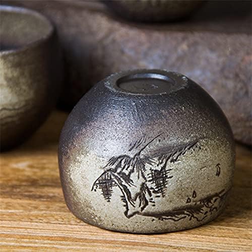 Dodouna japonesa cerâmica grossa de chá de chá de cerâmica de cerâmica