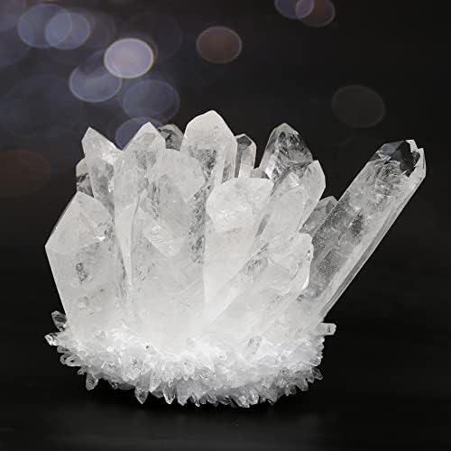 Grande Cluster de quartzo branco - Cristal de cura natural Geode - Cristal para decoração de casa, meditação e balanceamento de chakra