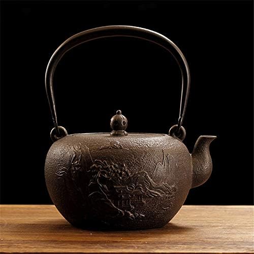 Chaleira de chá de ferro japonês panela de ferro inoxidável bule pode experimentar novos tuapots de chá de kung fu da artesanato,