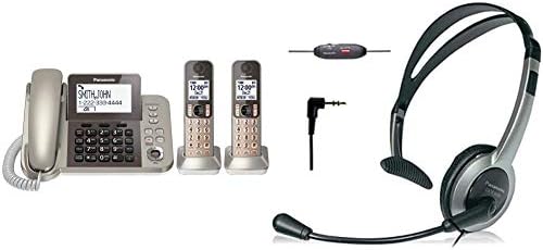 Sistema telefônico com fio Panasonic /sem fio-KX-TGF352N & KX-TCA430 CONFITO EXPONHOÇÃO DOBRILHO COM MICROPOLE DE CANCELADOR