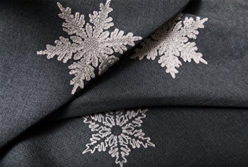 Xia Home Modys XD17141 Glisten Snowflake Tolera de mesa de Natal, 70 polegadas, cinza