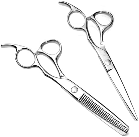 Phil Beauty Professional Barber Scissors Definir 6 polegadas de cabelo, tesoura em forma de V 9cr13 aço Remova 20-30% de cabelo,