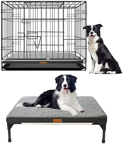 Jollyvogue Cama de cachorro pequeno, grandes camas de cachorro ortopédico com tampa lavável removível, tapete de canteiro
