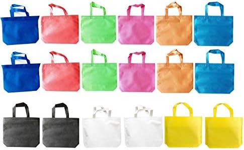Sacos de presente de negócio de King-18pack sacolas de compras não tecidas com alças de tecido de tecido múltiplo de