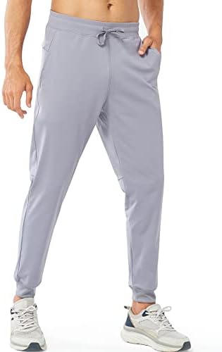 Calças de corredor masculinas com zíper com calça de ginástica de ginout de golfe de golfe de ginout de ginástica para homens