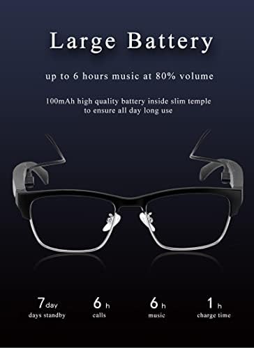 Óculos de sol Bluetooth ooavr, novos óculos bluetooth sem fio, óculos de áudio inteligentes, óculos inteligentes de entretenimento interno e externo masculino/feminino, incluindo 2 fios de carregamento magnético