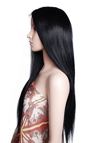Mike & Mary® Top 7A All Handmade Human Hair Wigs Full Lace Straight For Black Women Brasilian Virgin Human Human em densidade 180%