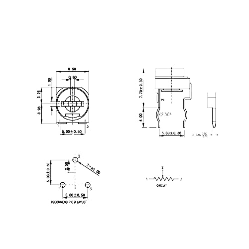 10 Valores × 10pcs RM065 FILME DE CARBONA TRIMIMENTAL TRIMPOT POTENTIOMÉMOMETRION KIT VARIÁVEL RESISTOR 500R - 1M