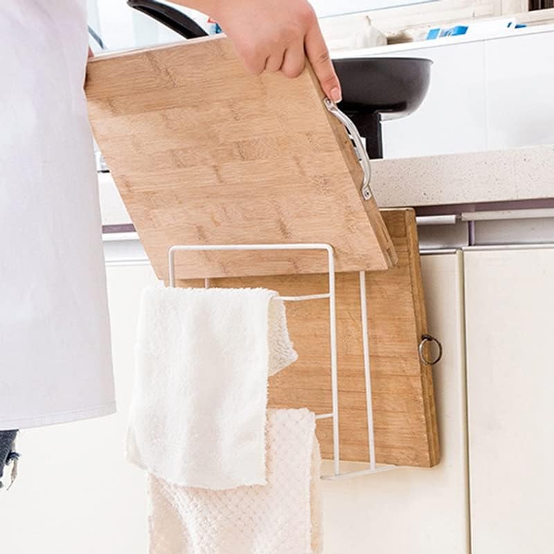 Grossa cozinha de corte prateleira rack de prateleira aço inoxidável armário duplo prateleira de toalhas de toalhas cozinha