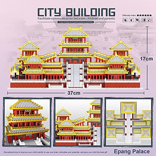 5184pcs mini tijolos chineses antigos e-pang edifícios edifícios edifícios edifícios, kit de construção de modelos de castelo,