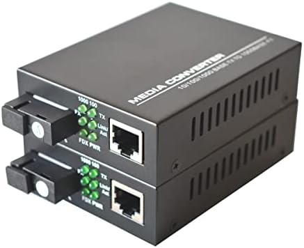 Conversores de mídia de fibra Ethernet Gigabit Gigabit, um par de 10/10/1000m RJ45 a 1000m de fibra SC de modo único bidirecional,