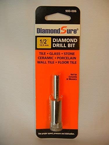 1/2 polegada de 12,9 mm Diamondsure Diamond Bit Buhra para vidro, azulejo, granito, cerâmica, porcelana, pedra