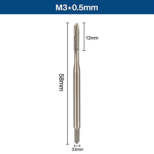 Din371 Máquina Toque com métrica de haste reforçada Tap M3/M4/M5/M6/M8/M10/M12/M14 parafuso Torneira Torneira Torneira Bit 1pcs