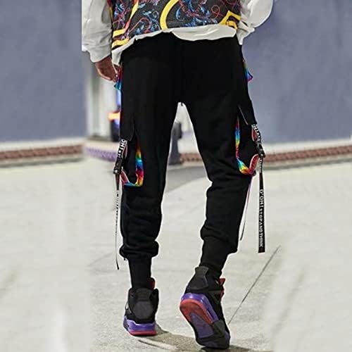 NYYBW Cargo Pants Joggers for Men - Sports Casual Fashion Sweetpantes Sweetwear Calça de hip hop com cordão de bolso