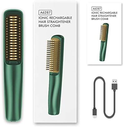 WPYYI Wirelesshair Curler Hairstraightener 2 em 1 Profissional Hot Comnte Anti-Per Morça de Cabelo Laro