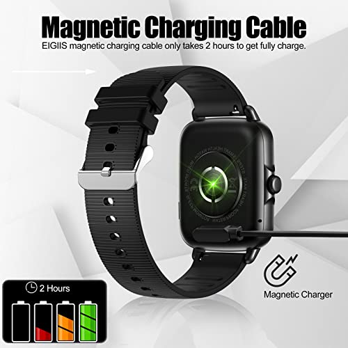 Eigiis SmartWatch Charger Smart Watch KT59 KT60 Cabo de carregamento USB magnético 21 polegadas de comprimento 2