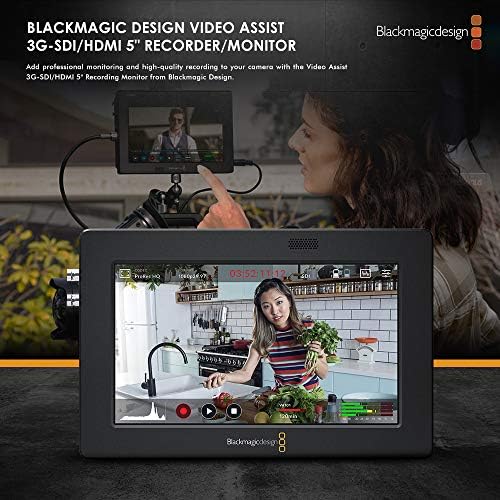 Design Blackmagic ATEM Mini Pro HDMI Live Switcher & Blackmagic Design Video Assist 3G-SDI/HDMI 5 Pacote de Deluxe de Deluxe