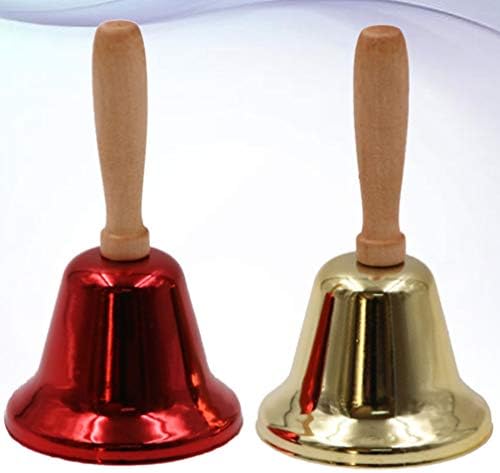 AMOSFUN 4PCS Bell Call Bells Handbells School Wedding- Christmas Metal Bell Rattle-Christmas Mental Hand Sino com Handeld