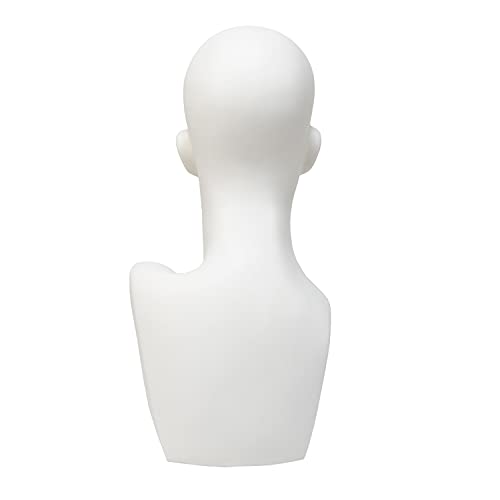 Studio Limited Limited 16 '' White feminino PVC Manequin Head com maquiagem para ferramenta de prática de salão de salão
