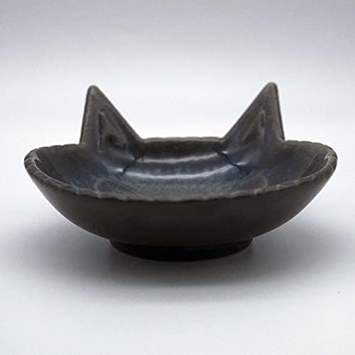 Tigela de alimentação de água de gato de gato de cerâmica Limpo, fácil de transportar, fofa tigela de gato de forma